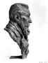 French Man profile head. Bronze Sculpture Malvina Hoffman. Monsieur Eugene Rudier model.