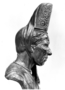 Breton Woman profile head. Malvina Hoffman Bronze Sculpture. Shown with picturesque headdress.