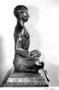 Kashmiri man [Prakash Narain Haksar]  praying in lotus position. Profile full figure (seated). Malvina Hoffman Bronze Sculpture