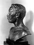 Japanese man profile bust. Malvina Hoffman bronze sculpture.