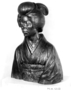 Japanese woman 3/4 Bust. Malvina Hoffman Bronze Sculpture. Young woman of Tokyo whose portrait I [MH] made in the operating room of St. Luke's hospital.