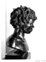 Australian Aboriginal Woman Right Profile head. Malvina Hoffman Bronze Sculpture