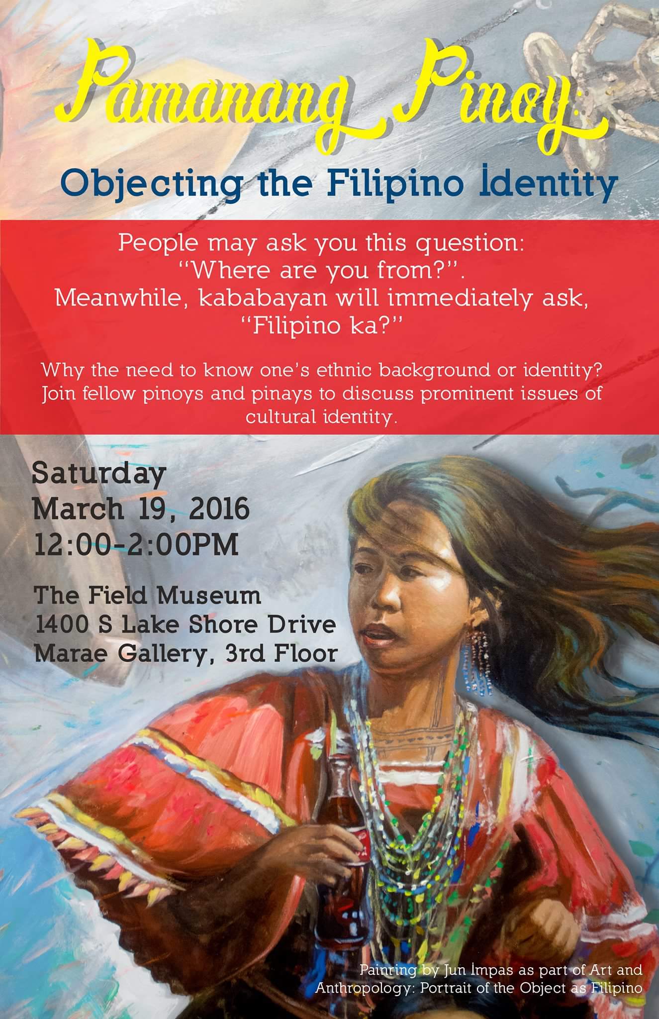 Event flier for Pamanang Pinoy: Objecting the Filipino Identity (c) Field Museum of Natural History - CC BY-NC 4.0
