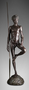 Full-size bronze statue of Nuer Warrior, by Malvina Hoffman.  In PRL, after conservation treatment by Shelley Smith.