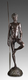 Full-size bronze statue of Nuer Warrior, by Malvina Hoffman.  In PRL, after conservation treatment by Shelley Smith.