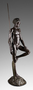 Full-size bronze statue of Nuer Warrior, by Malvina Hoffman.  In PRL, after conservation treatment by Shelley Smith.