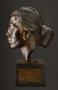 Ni Polog, dancer from Bali, Indonesia, bronze, life-size head by Malvina Hoffman, after current restoration treatment.