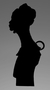 Silhouette of Burmese Woman. Bronze sculpture, bust by Malvina Hoffman