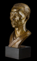 Korean Man. Bronze sculpture, bust by Malvina Hoffman, after current restoration treatment. Black background