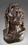 Sioux Man. Bronze sculpture, bust by Malvina Hoffman, after current restoration treatment.