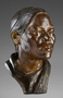 Tibetan Woman.  Bronze sculpture, bust by Malvina Hoffman, after current restoration treatment.