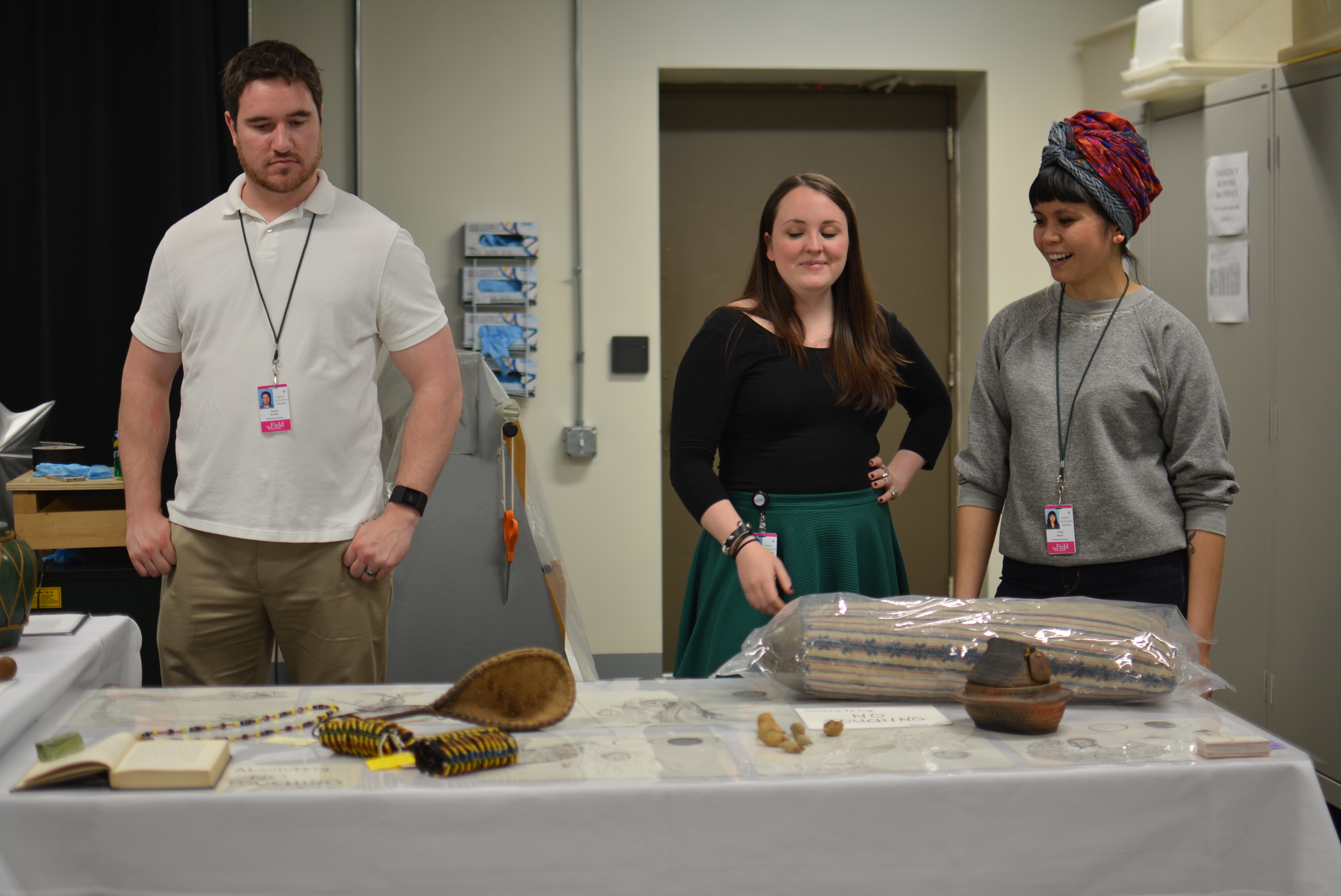 Members of the Digital Co-Curation team staffing tables for their presentation. (c) Field Museum of Natural History - CC BY-NC 4.0