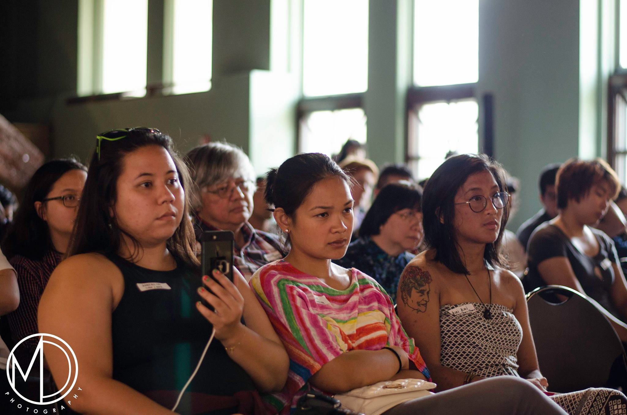 Guests listening to the panel discussion, including Natalia Roxas from Filipino Kitchen. (c) Field Museum of Natural History - CC BY-NC 4.0