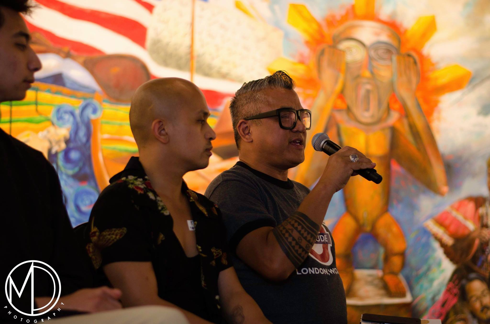 Panelists Ronald Amiscaray, Kiam Marcello Junio, and Cesar Conde (from left to right) participating in group discussion. (c) Field Museum of Natural History - CC BY-NC 4.0