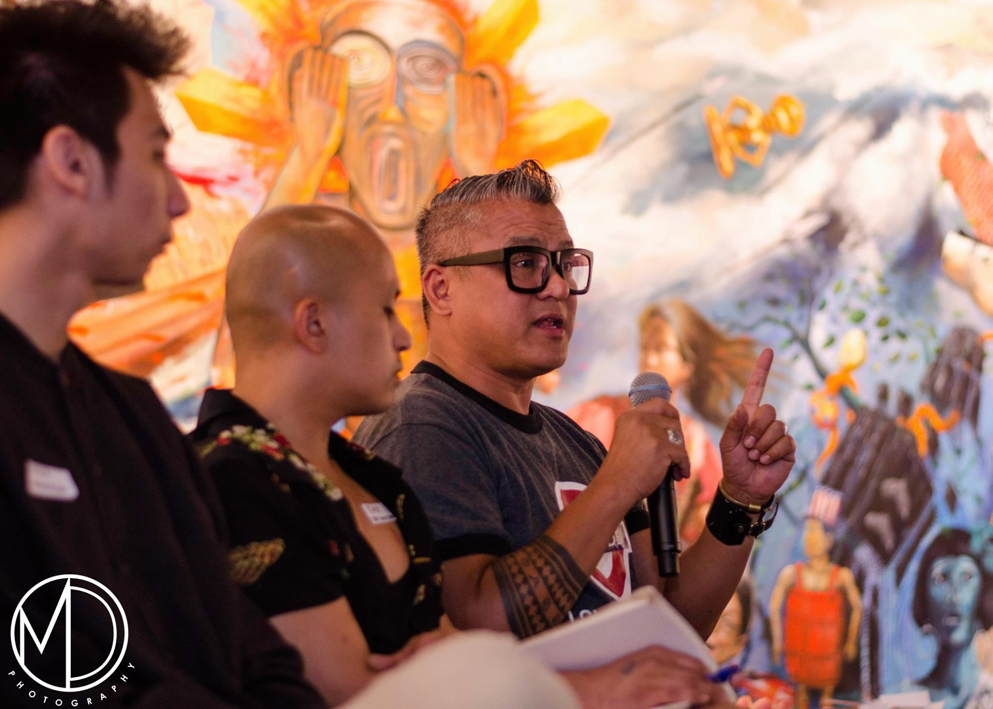 Panelists Ronald Amiscaray, Kiam Marcello Junio, and Cesar Conde (from left to right) participating in group discussion. (c) Field Museum of Natural History - CC BY-NC 4.0