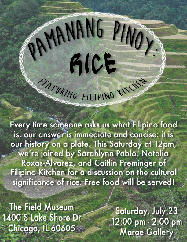 Event flier for Pamanang Pinoy: Rice. (c) Field Museum of Natural History - CC BY-NC 4.0