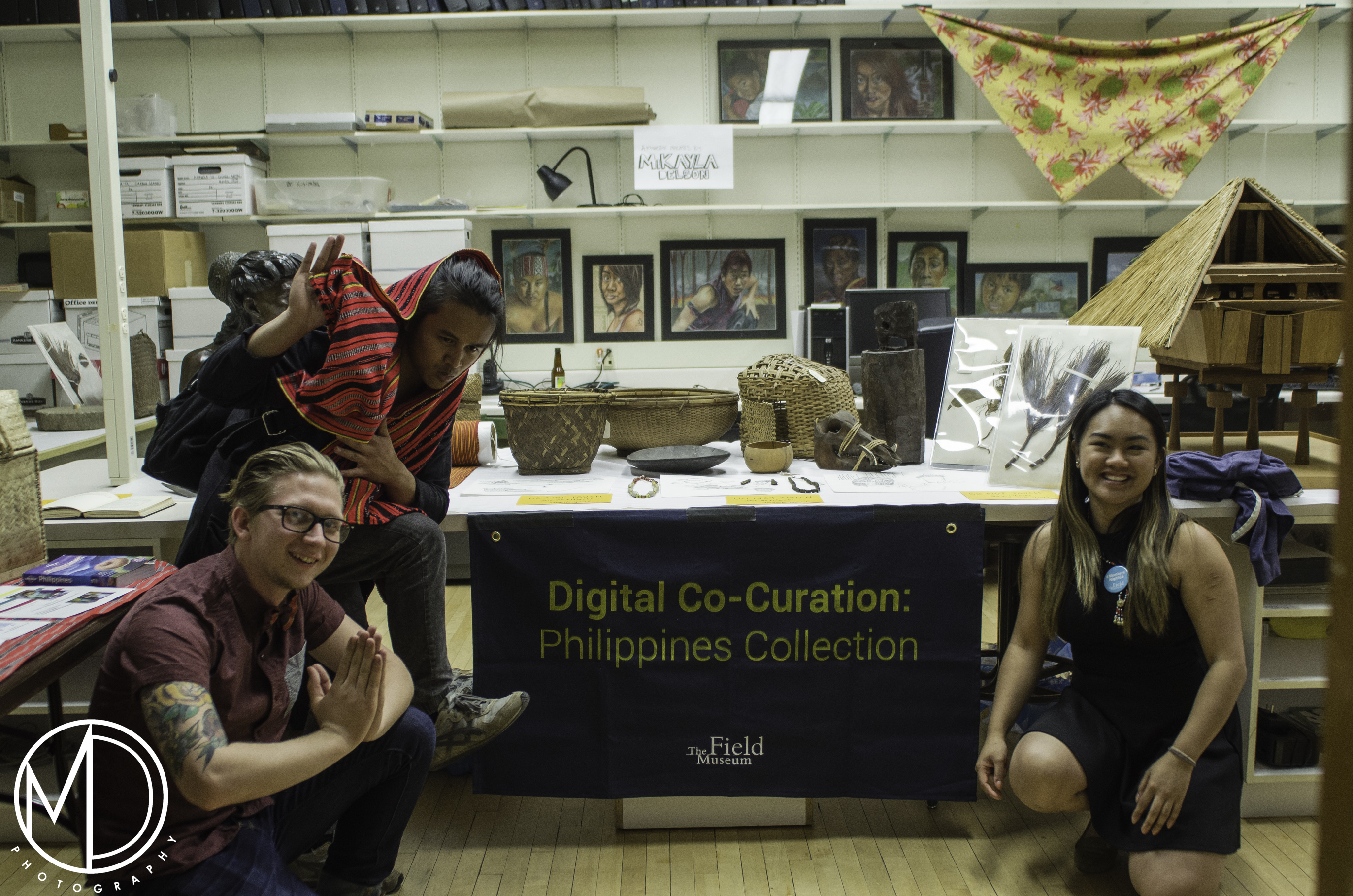 Members of the Philippine Co-curation team posing in front of their presentation. (c) Field Museum of Natural History - CC BY-NC 4.0