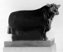 Aberdeen Angus Bull, Black Knight of Auchterarder. Bronze sculptures of British Champion animals, by Herbert Haseltine. Hall 12