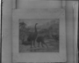 Giant Moas. Dinornis, Great extinct bird. Cenozoic Era. Close up of study sketch or painting on canvas signed by Charles R. Knight [Chas. R. Knight '27 [1927]] taken from a distance, whole background shows.