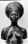 Mangbetu Woman Front bust. Malvina Hoffman Bronze Sculpture