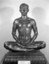 Kashmiri man [Prakash Narain Haksar] praying in lotus position. Front full figure (seated). Malvina Hoffman bronze sculpture