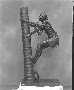 Tamil Man climbing a tree. Left Profile Full Figure. Malvina Hoffman Bronze Sculpture