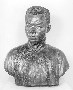 Chinese man, Central China. Doctor Hu Shih, Shanghai. 3/4 view, bronze bust. Sculpture by Malvina Hoffman.