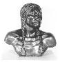 Jicarilla Apache Man 3/4 Bust . Malvina Hoffman Bronze Sculpture