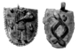 89784 metal; bronze pendant plaque fragment