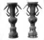 117482: pair of bronze flower vases