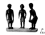 186082: Three wood carved figures of a