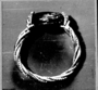 239087: gold, carnelian scarab ring