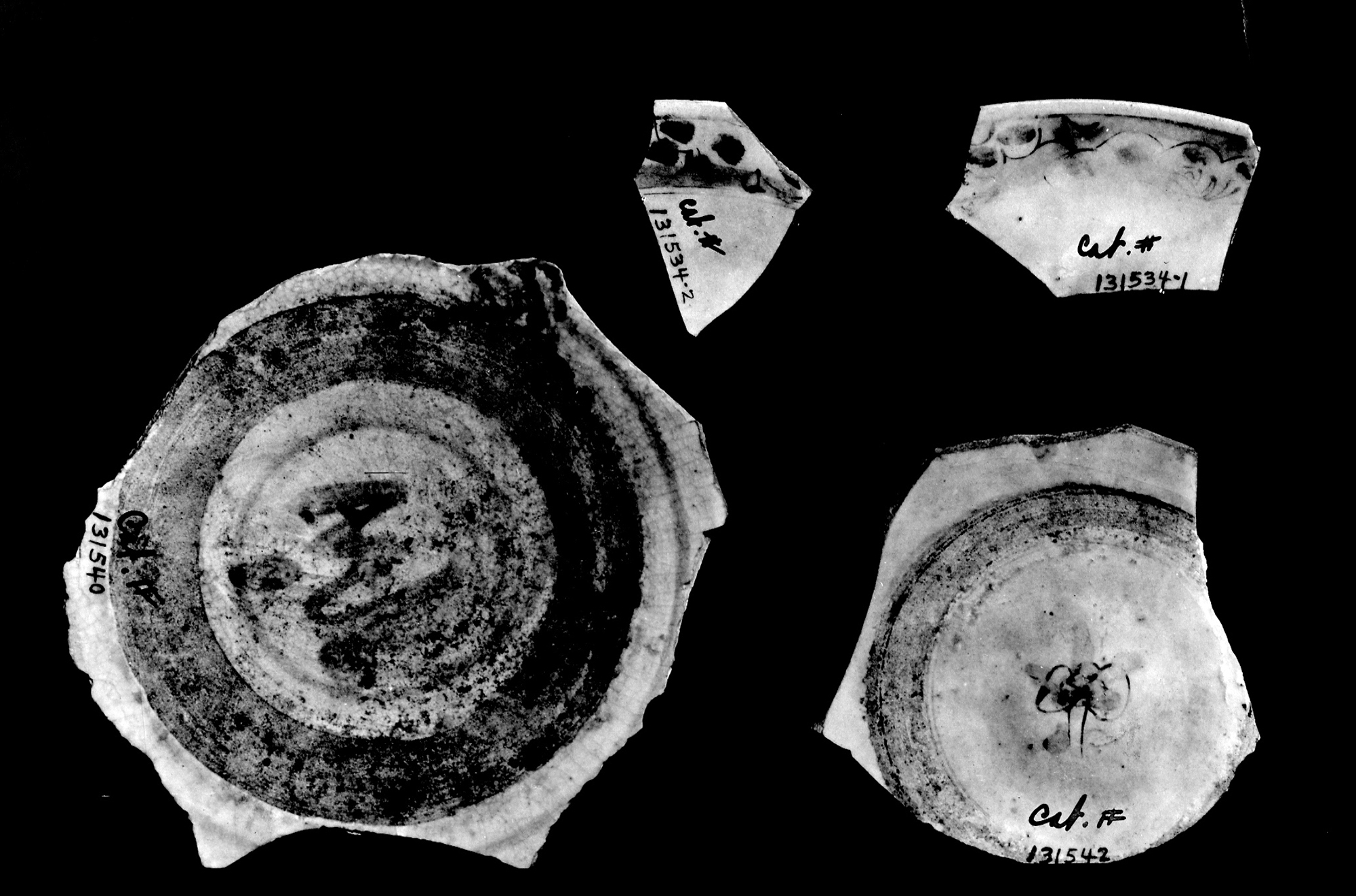 Fragments of Chinese jars. Collected by Luther Parker.  