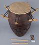 359149.1-.3 wood drum and drumsticks