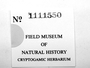 Bringing Schuster, Standley and Co. Into the Third Millenium: The Field Museum's 180K Bryophyte and Lichen Conversion & Digitization Project (Supported by NSF DBI-0749762).