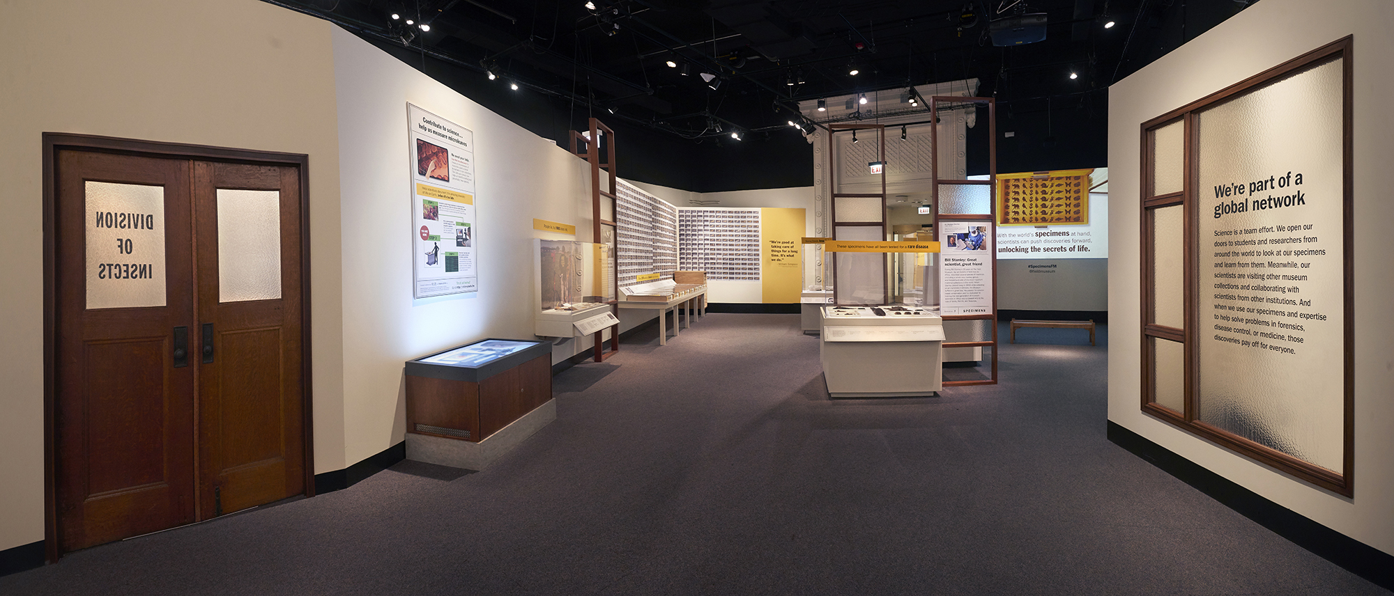 Specimens, Unlocking the Secrets of Life. Documentation of completed exhibition.