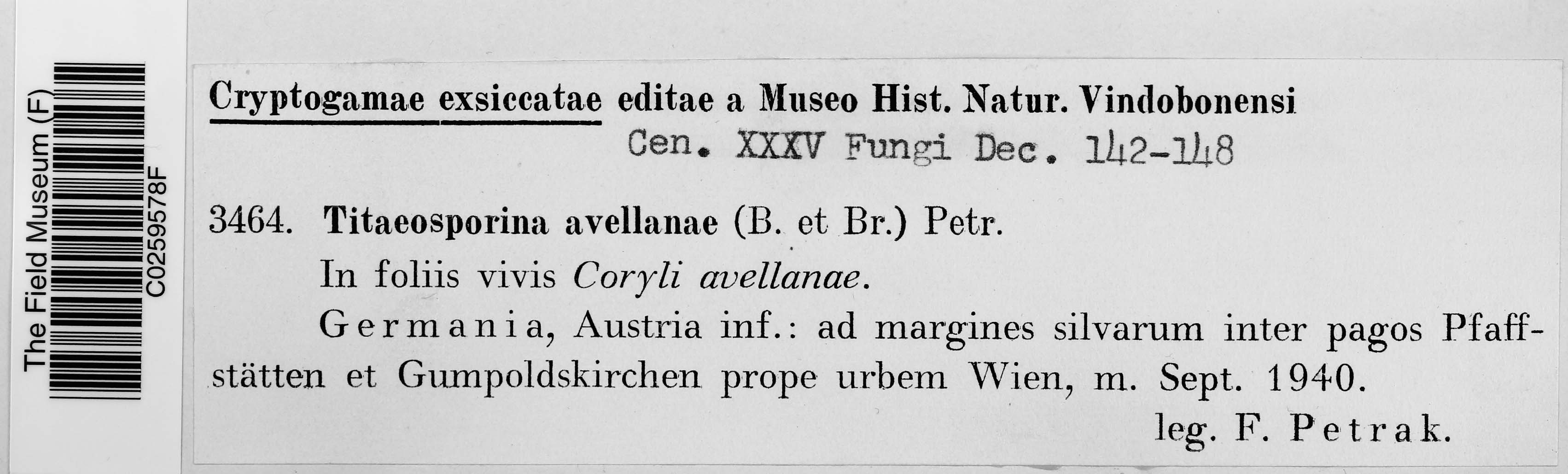 F. Petrak Botanical Collections