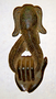 210331 uxhurhe, metal; bronze rattle staff fragment