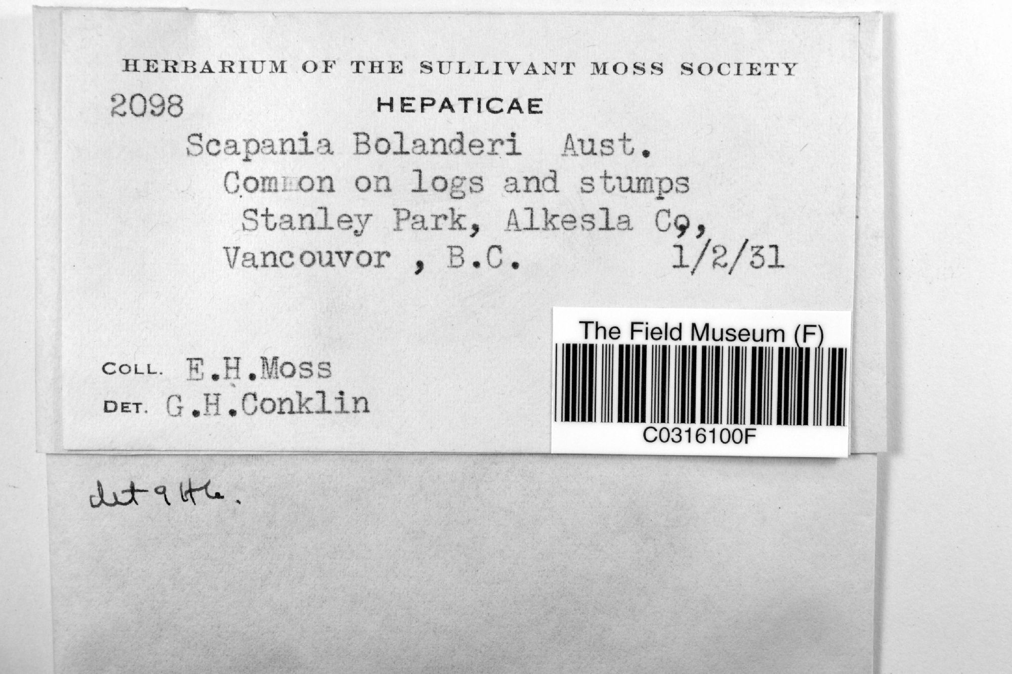 E. H. Moss Botanical Collections