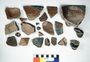 48160 clay (ceramic) vessel fragments (sherds); cup