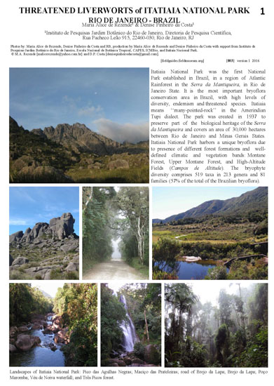 Hepáticas Ameaçadas do Parque Nacional Itatiaia