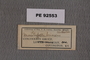 PE 92553 Label