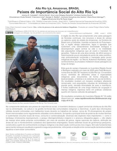 Peixes de Importância Social do Alto Rio Içá