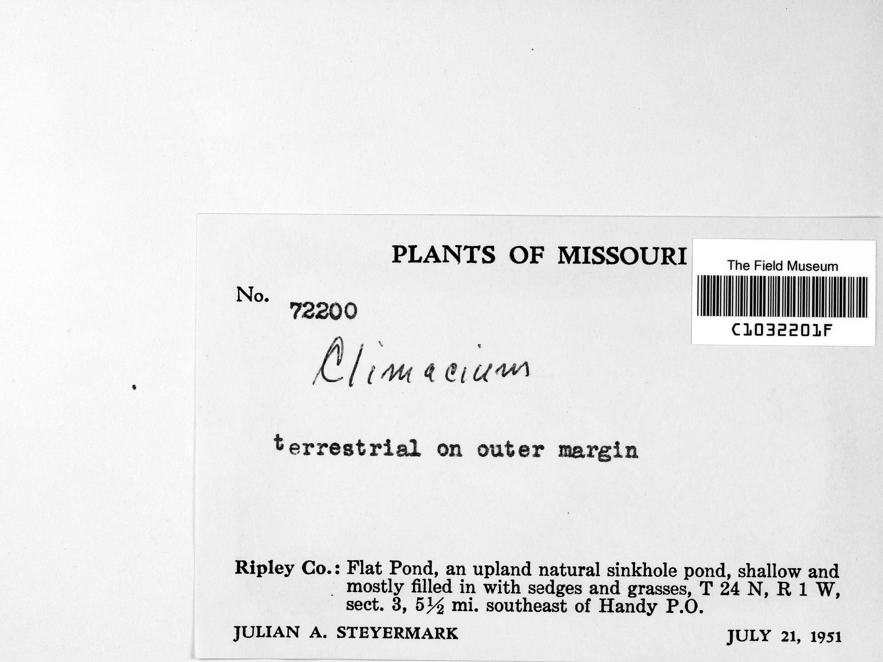 J. A. Steyermark Botanical Collections