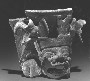 48664 clay (ceramic) vessel fragment (head)