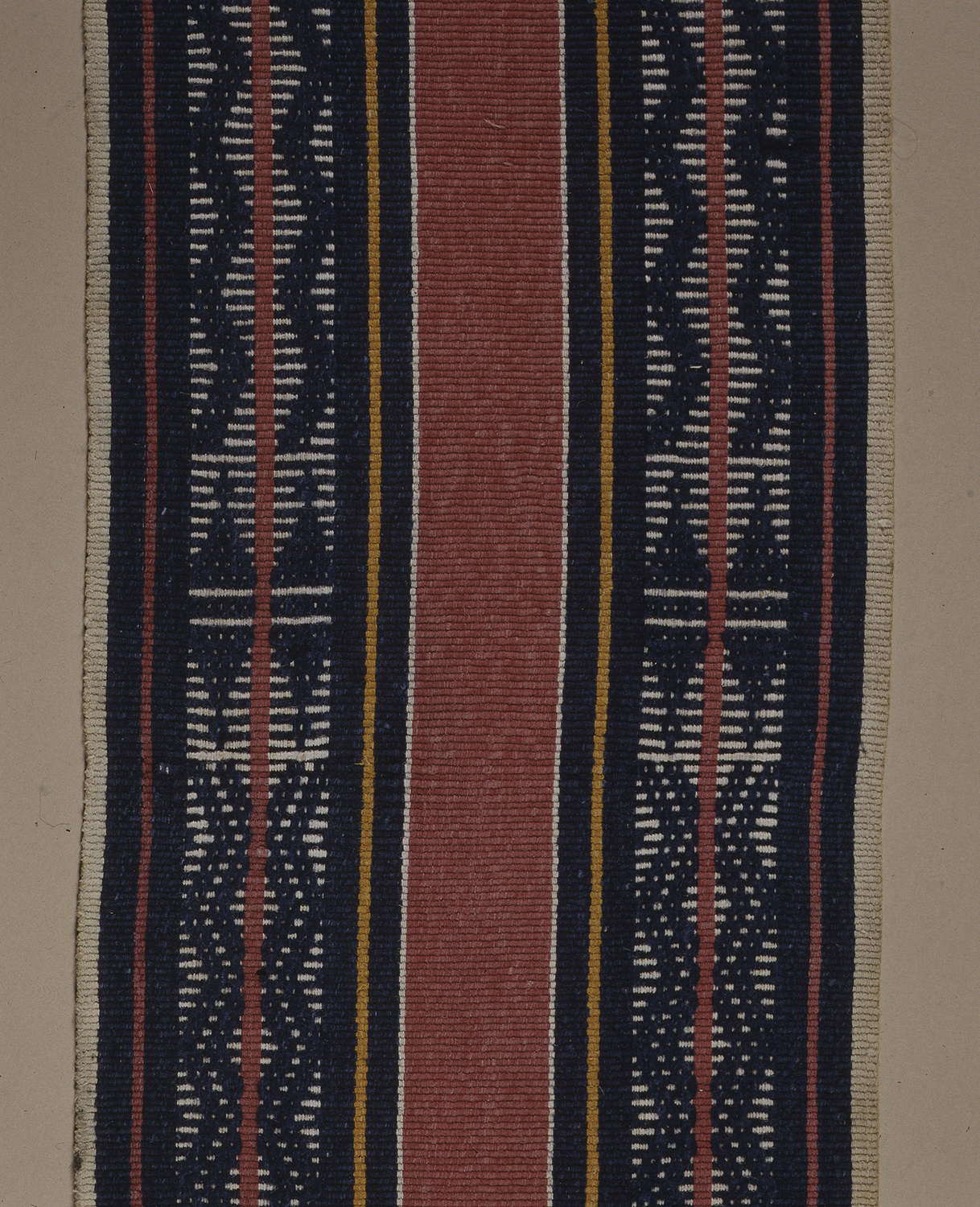 Cotton, dye sash of warrior. Palawan with warp float decorations. 