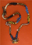beads, cotton divination ritual necklace with kola nut attachments 242857: beads, cotton divination ritual