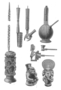 174977: pipe stem beads, copper, tin